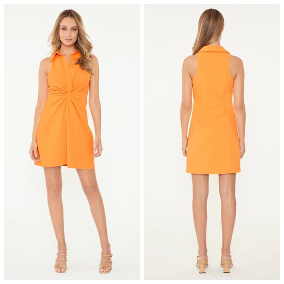 NEW Cinq à Sept Sleeveless McKenna Dress Clementine Orange - Picture 1 of 12